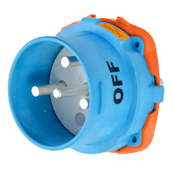 33-98073 - DS100 INLET POLY BLUE SIZE 5 TYPE 4X 3P+G 100A 250 VAC 60 Hz NO AUX